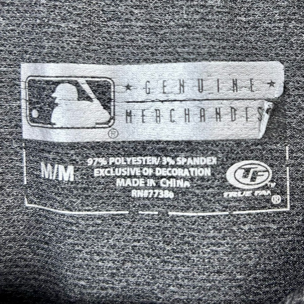 MLB Chicago Cubs Baseball Performance Polo Shirt Men Unisex Medium Gray Wrigley - Picture 8 of 8